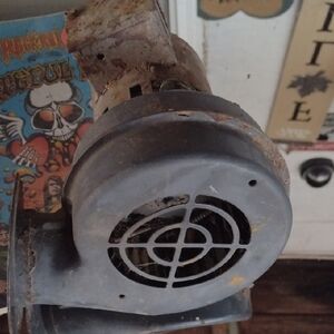 Vintage Industrial  Wood stove Metal Air Circulator